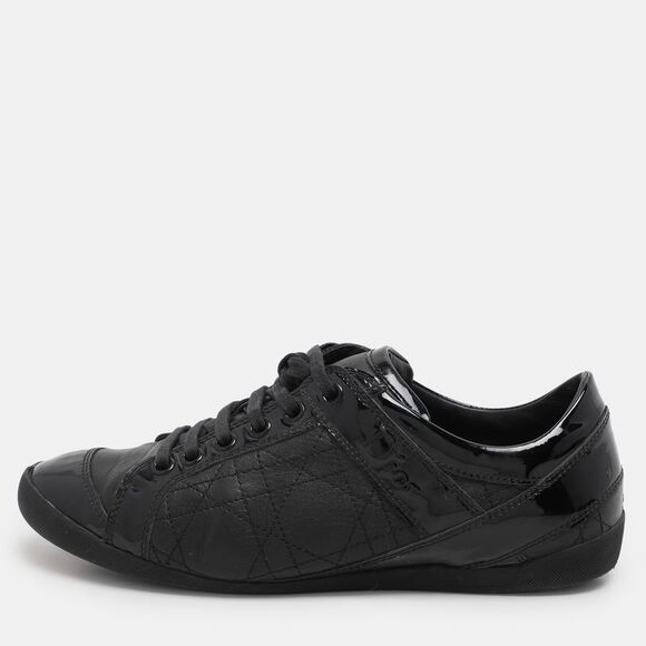 Dior Black Leather And Patent Leather Low Top Sneakers Size 36.5,New Products : American Fashion Style Bags On Sale